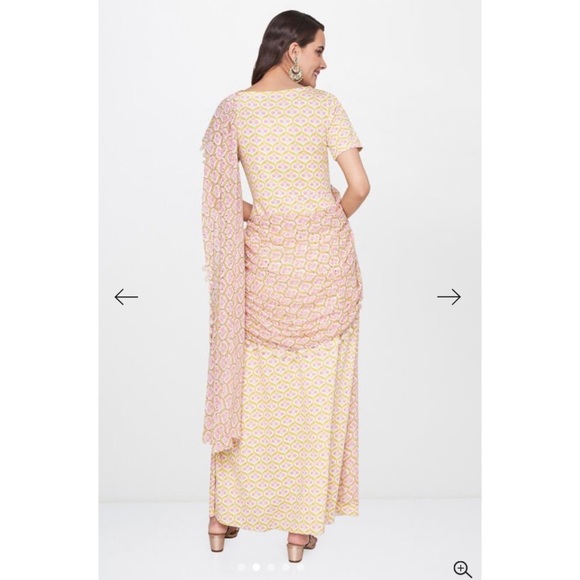 New - Global Desi - Frilled Stitched Saree Dress - Never Worn - Ready to Wear - Picture 3 of 17